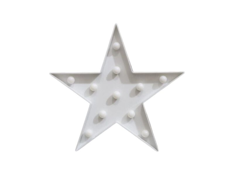 LED Star Marquee Night Light Battery Operated Table Lamp for Kids Nursery image number 0