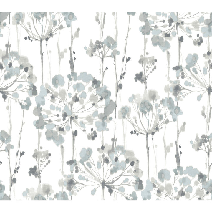 Flourish Blue & Grey Wallpaper (Set of 2)