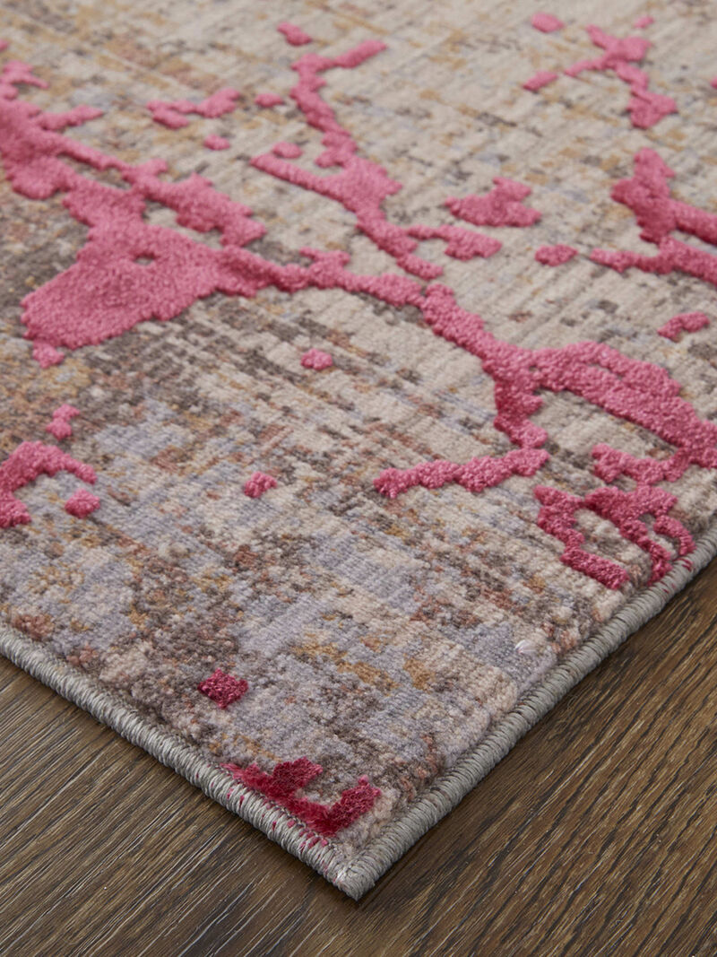 Pryor 39NEF 6'7" x 9'6" Pink/Gray/Taupe Rug