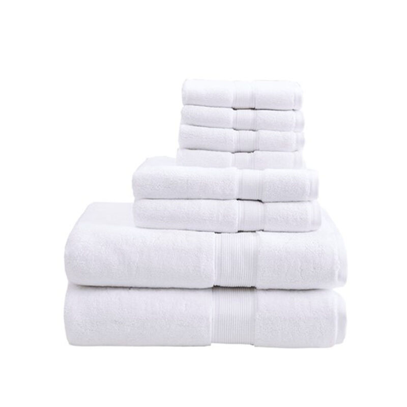 Gracie Mills Eulalia 800 GSM Cotton 8-Piece Antimicrobial Towel Set