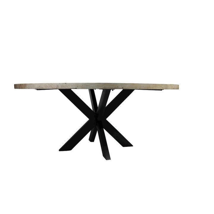 Alex Hamilton Felix 72 Dining Table with Iron Legs.