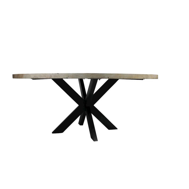Alex Hamilton Felix 72 Dining Table with Iron Legs.