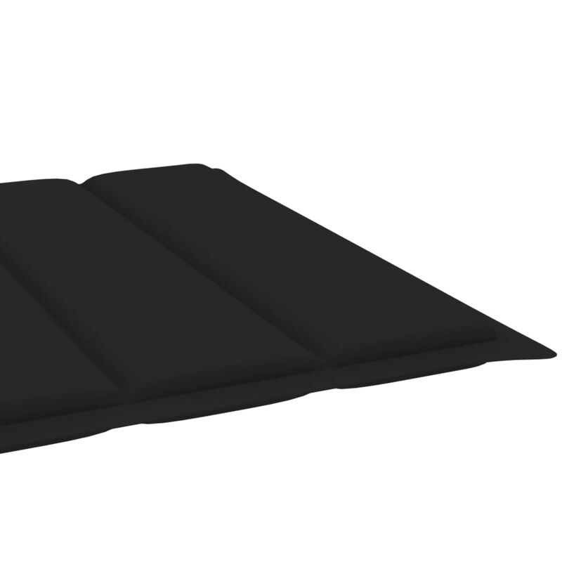 vidaXL Sun Lounger Cushion Black 78.7"x27.6"x1.6" Fabric