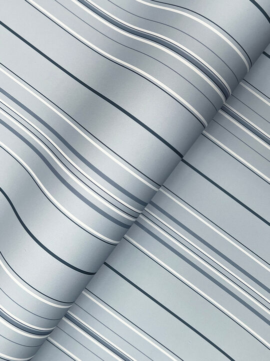 Lascelle Light Blue Modern Pinstripe Wallpaper