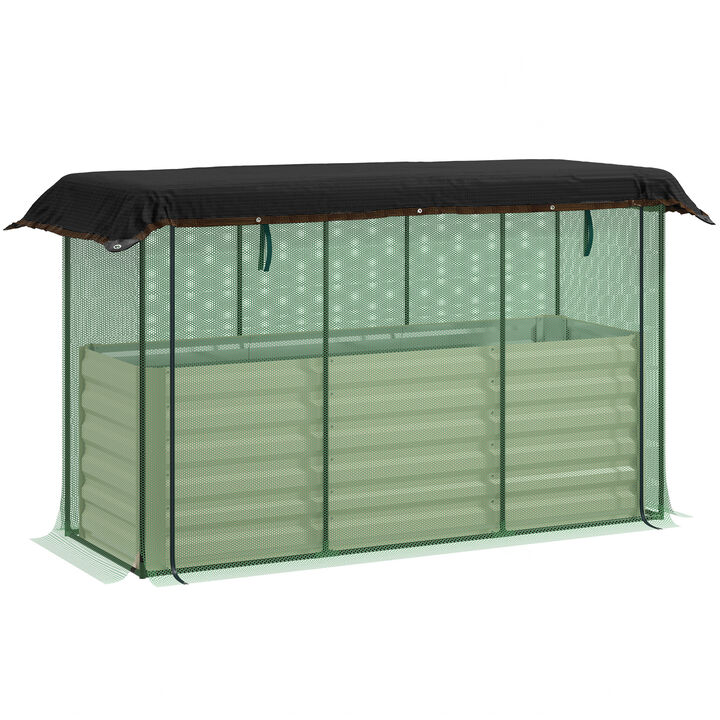 Hivvago Steel Planter Box with Shade Cloth