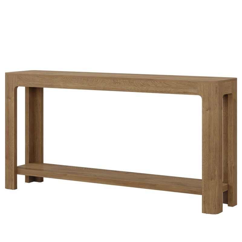 Tribesigns Farmhouse 2-Tier Wood Console Table image number 0