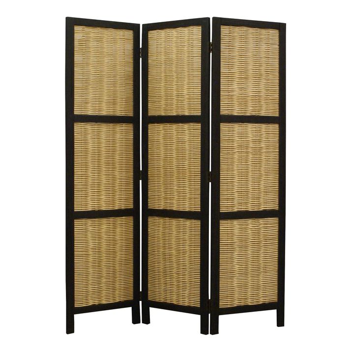 Portable Folding 3-Panel Screen Room Divider for Home and Office Use