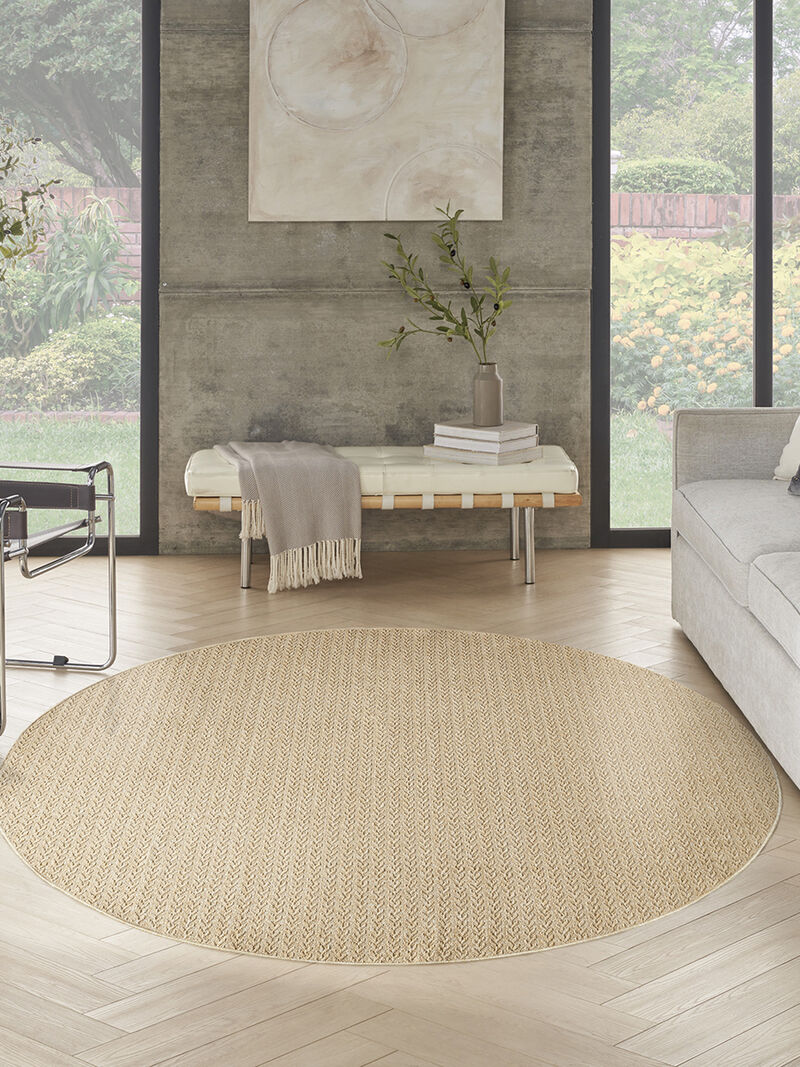 Tulum TLM02 Taupe 8' x Round Rug image number 6