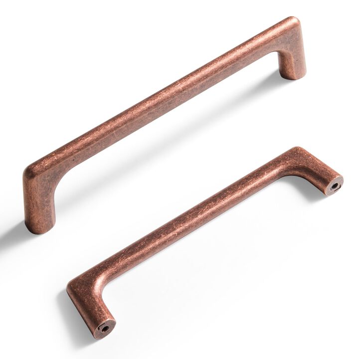 Goo-Ki 5''(128mm) Antique Copper Cabinet Pulls,Retro Zinc Alloy Cabinet Pulls for Drawer,Cupboard, Wardrobe,2 Pack