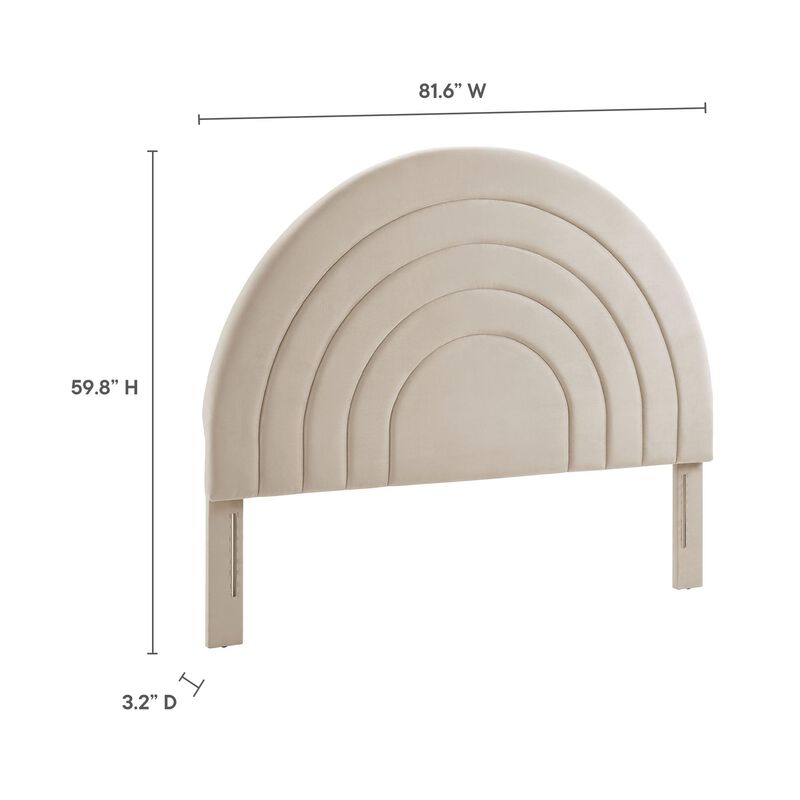 Solana Arched Performance Velvet King Headboard image number 2