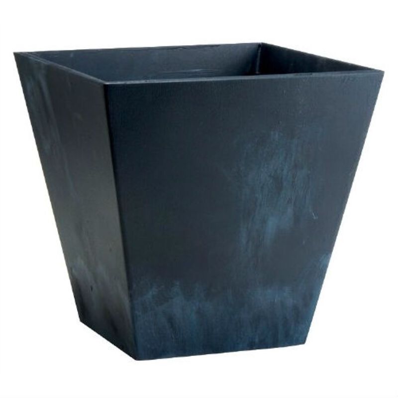 QuikFurn Contemporary 12-inch Square Planter in Black Plastic