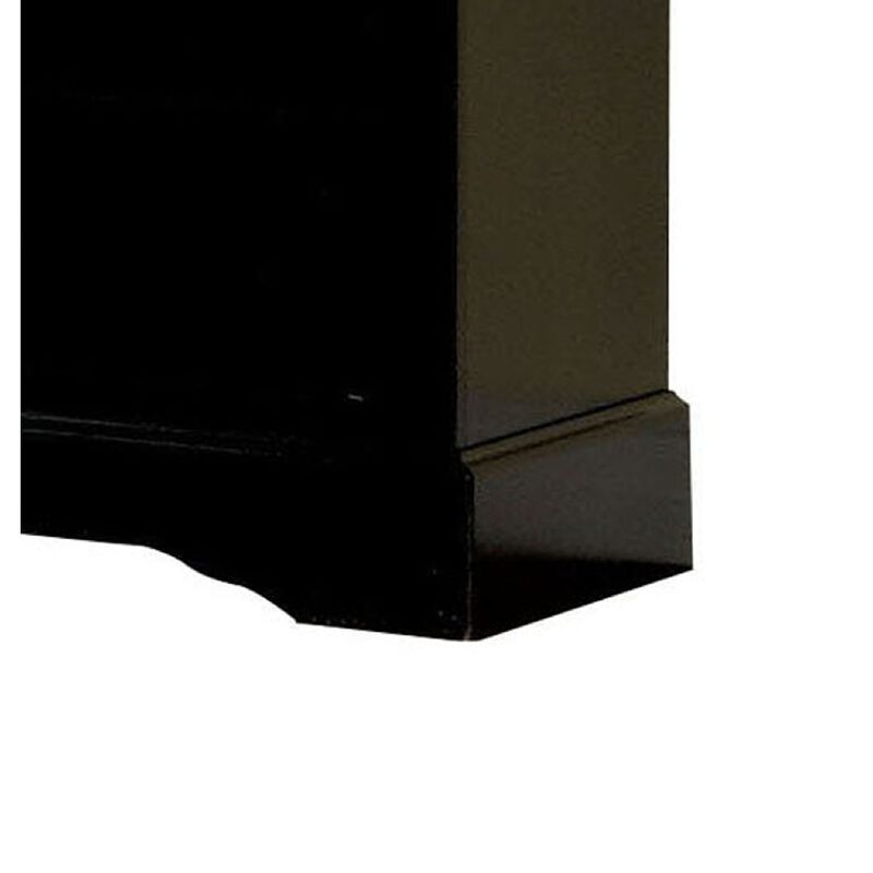 Wooden Dresser With Six Drawers , Black