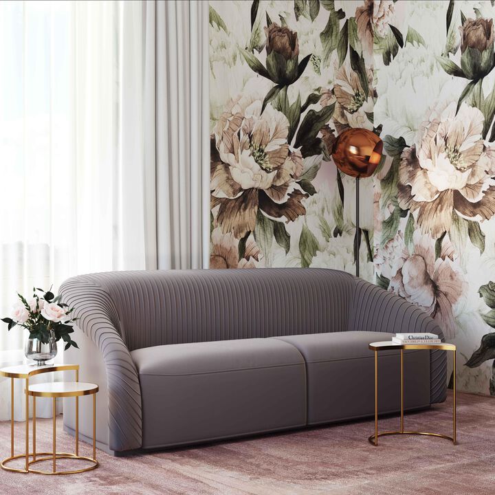 Yara Pleated Velvet Sofa.