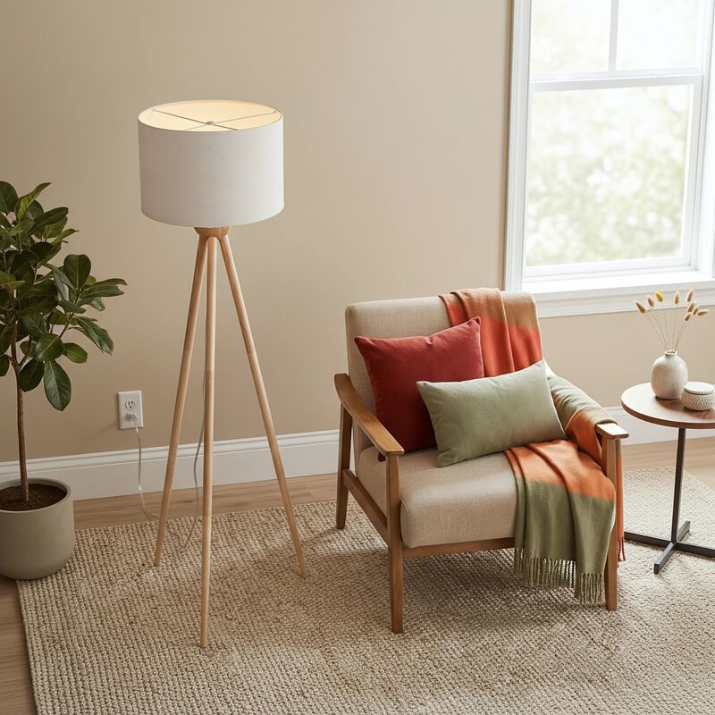 ELEMENT ACE Tall Energy Efficient LED Corner Floor Lamp Standing Light for Living Room Bedroom Office Reading Corner Study Area Bedside Space Illumination image number 1