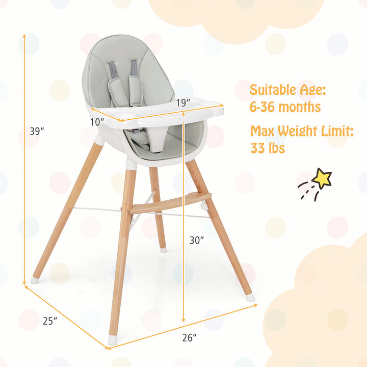 Baby High Chair with Dishwasher Safe Tray