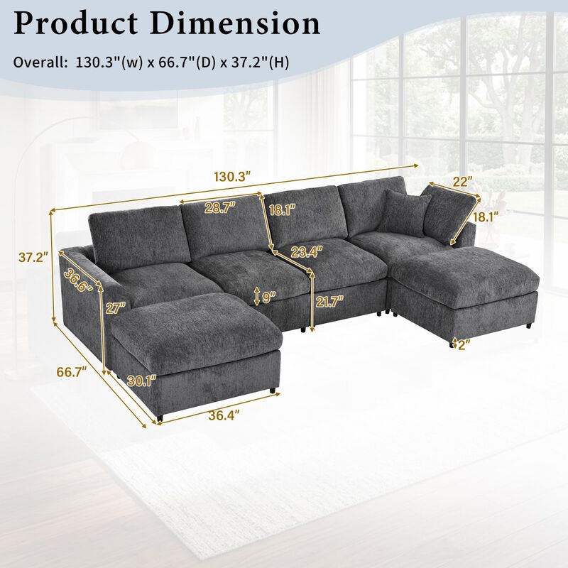 Cutdob Modular Sectional Sofa image number 8