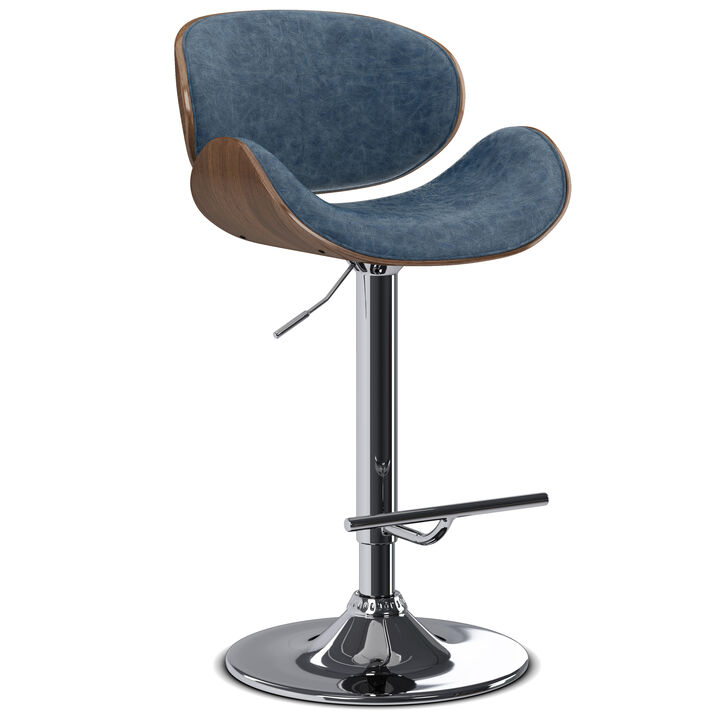 Marana Bentwood Adjustable Swivel Bar Stool