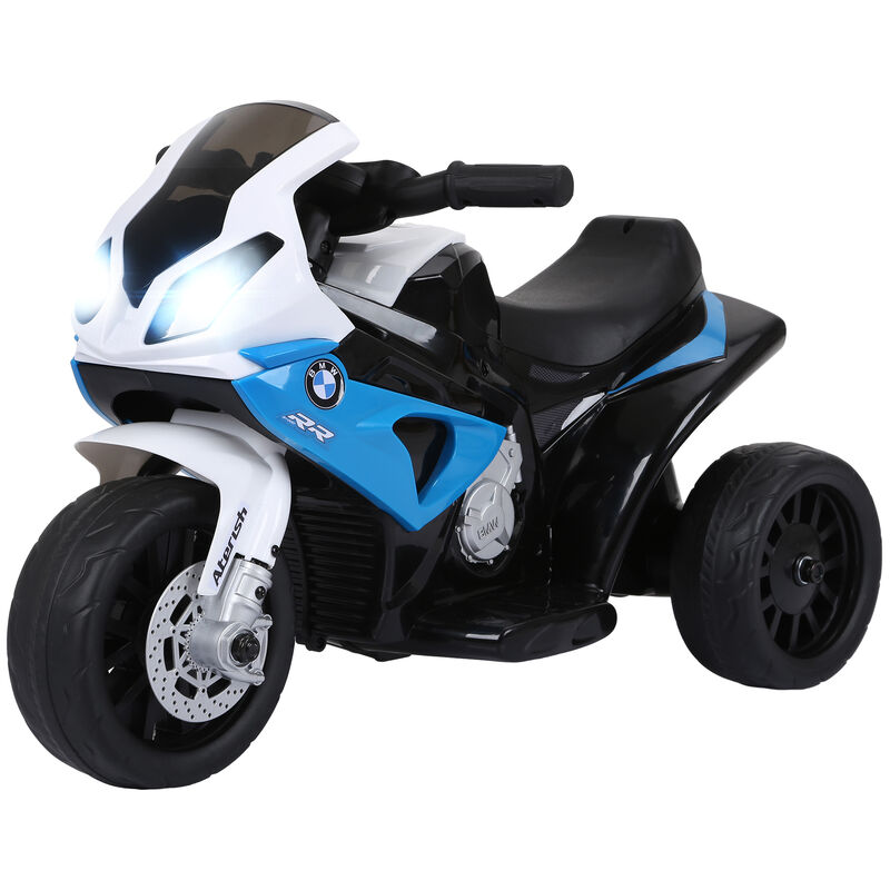 BreeBe 6V 3 Wheeled Electric Motorcycle, Kids Motorcycle Licensed BMW with Headlight, Music image number 0
