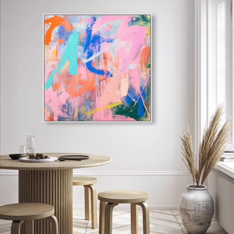 Graffiti Orange II Abstract Canvas Print by Oliver Gal image number 1