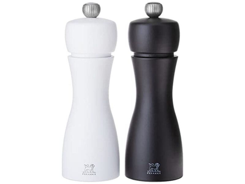 Tahiti 6 Inch Black Pepper Mill and White Salt Mill Set