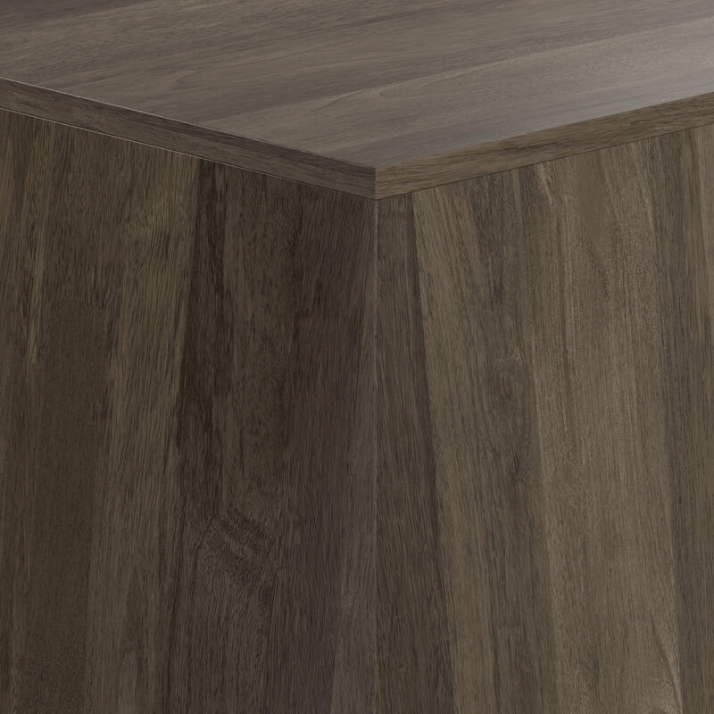 Terry SOLID MANGO WOOD 16 inch Wide Irregular Contemporary Side Table in Ash Grey, Fully Assembled