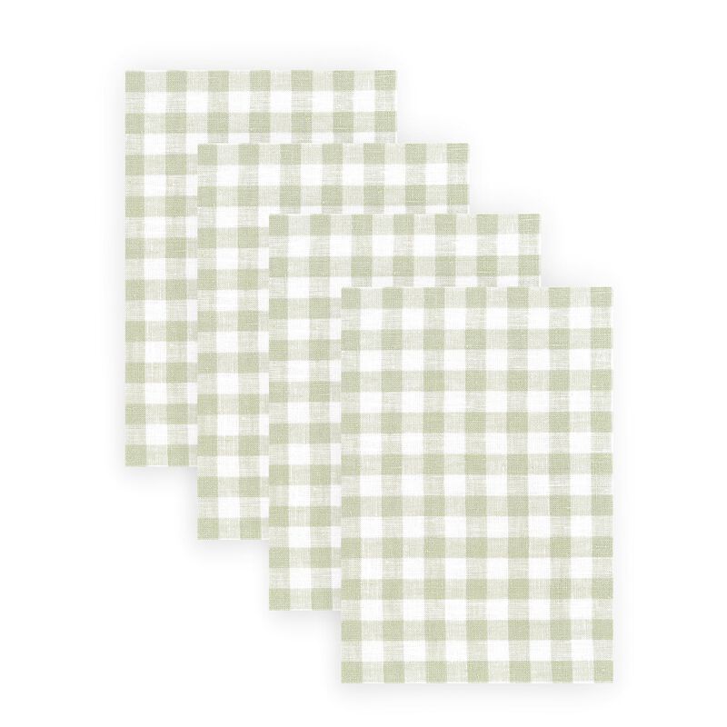Linen Dinner Napkins - Gingham Check image number 0