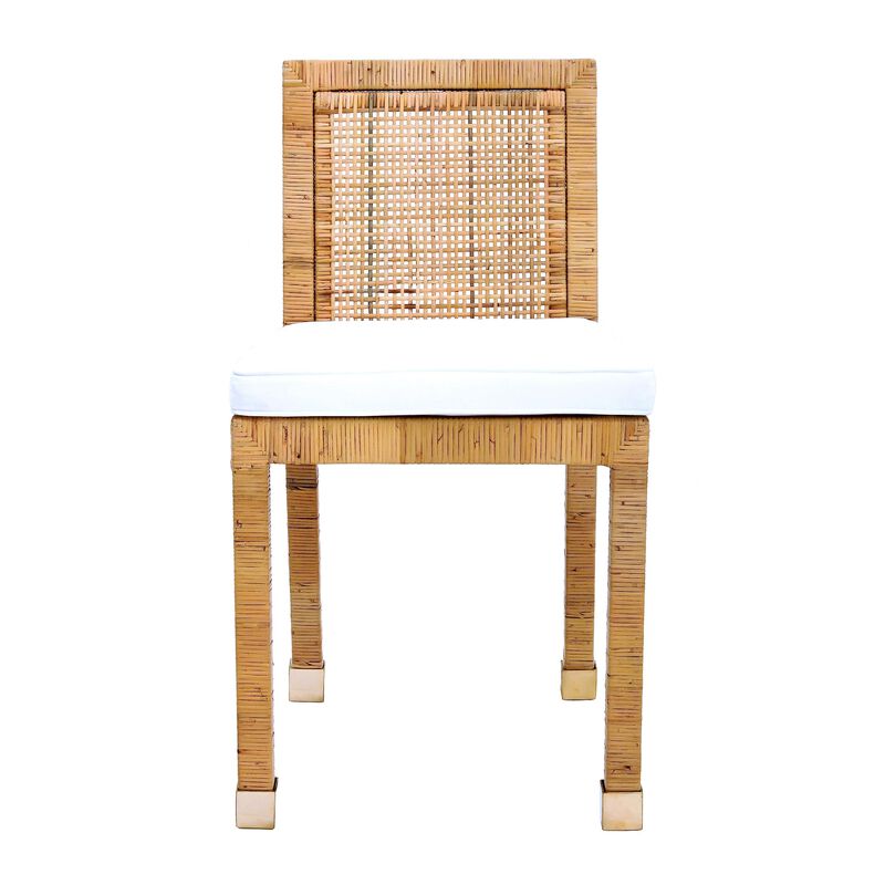 Casafoyer Amara Rattan Performance Fabric Dining Chair image number 4
