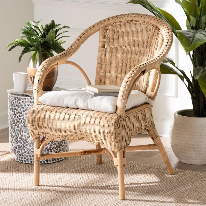 bali & pari Reinu Natural Rattan Dining Chair