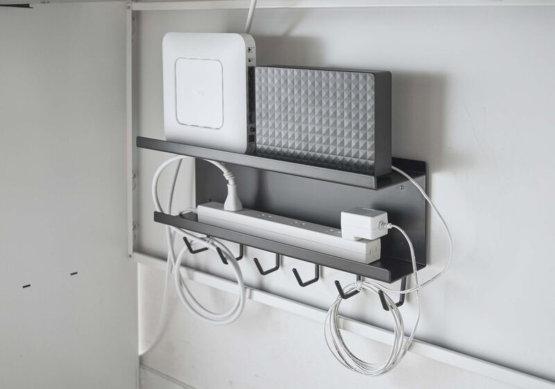 Wall-Mount Cable & Router Storage Rack