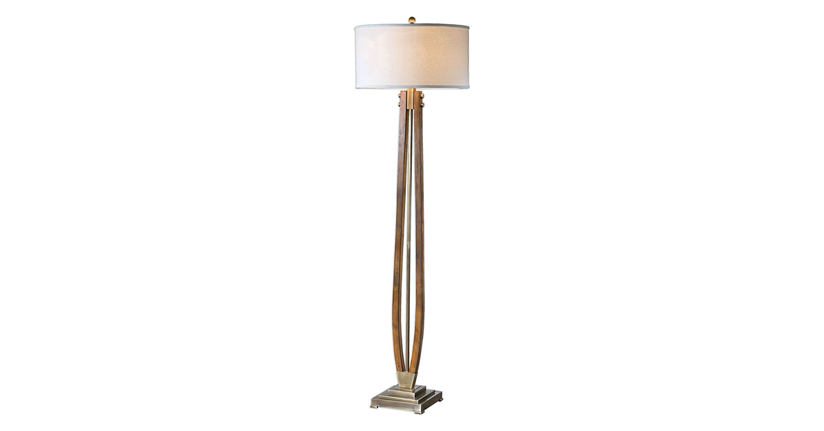 Uttermost Boydton Burnished Wood Floor Lamp