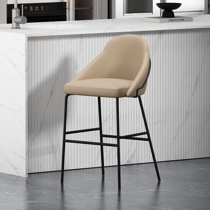 Gracie Barstool in Tan and Black