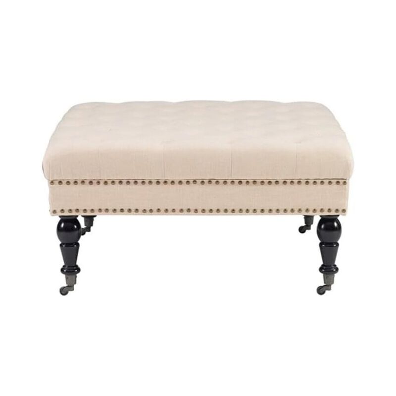 Linon Isabelle Square Tufted Ottoman image number 3