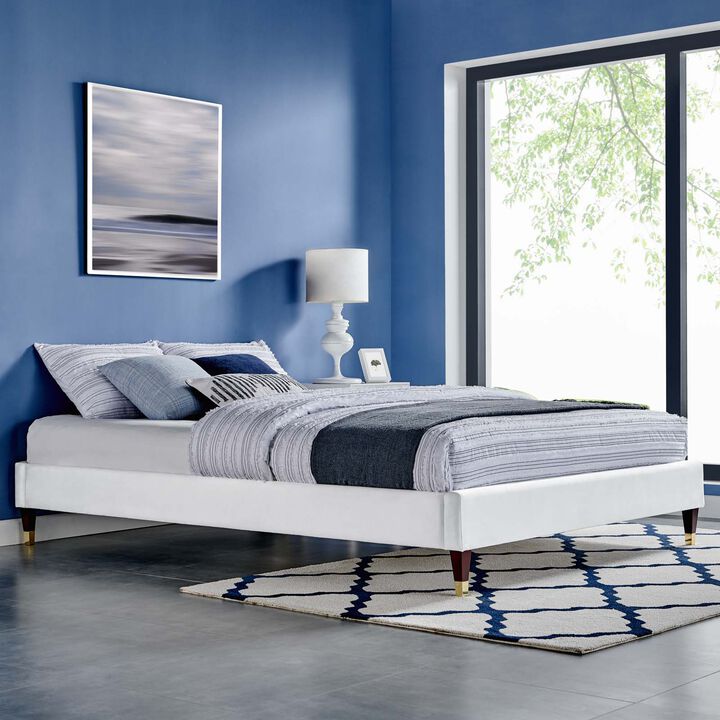 Modway - Harlow Twin Performance Velvet Platform Bed Frame