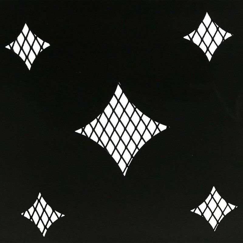 Hivvago Heavy Duty 36-inch Black Steel Fire Pit Ring with Diamond Pattern