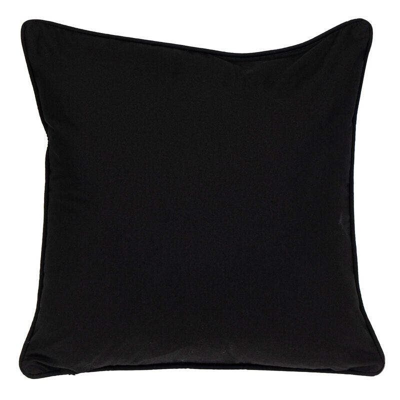 HomeRoots 20" Black Geometric Cotton Throw Pillow image number 2