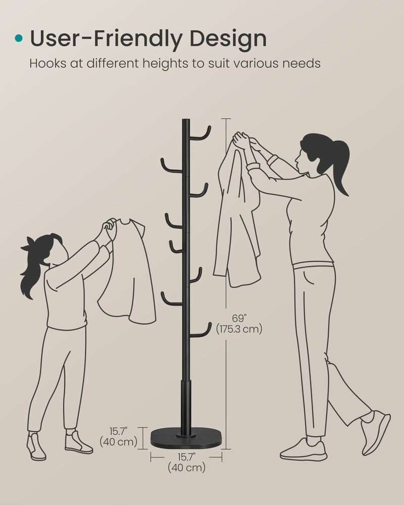 Freestanding cactus coat rack with sturdy hooks image number 2