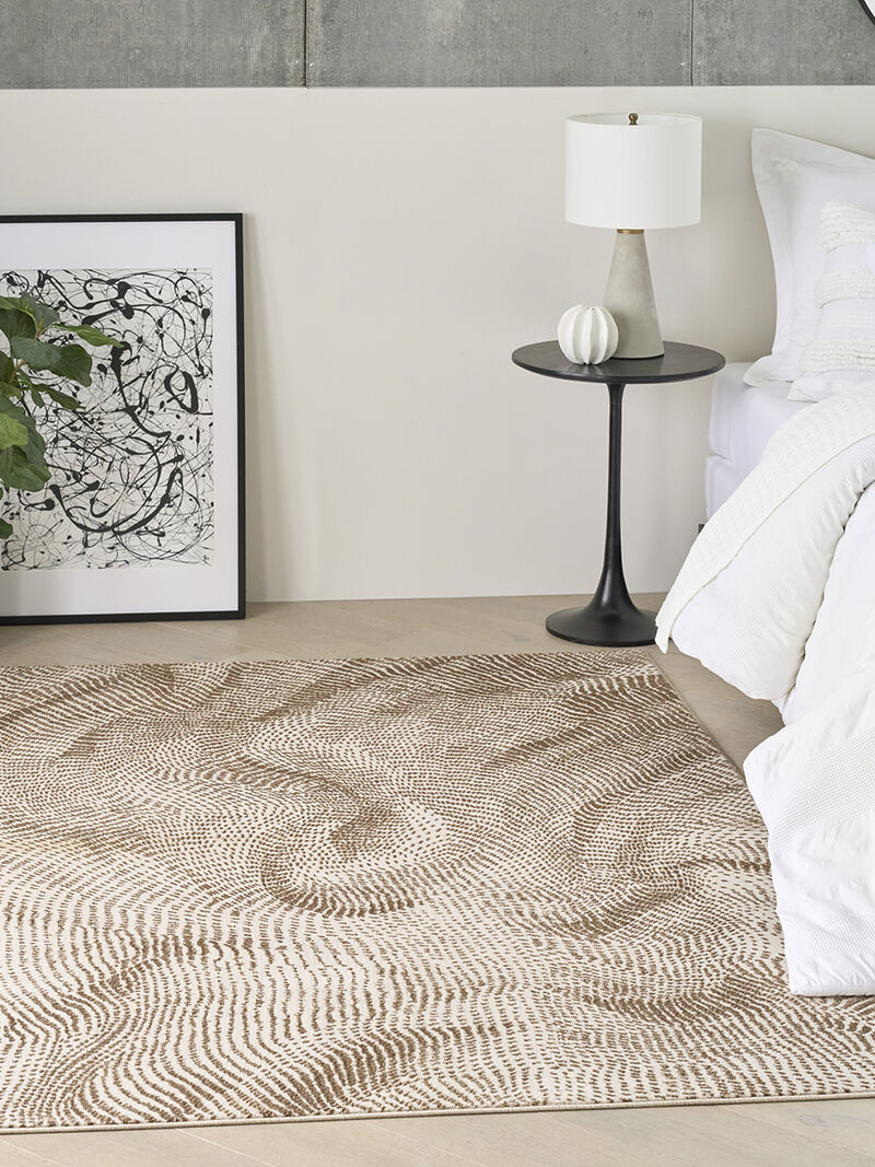 Central Park West CEP01 Beige/Brown 5'3" x 7'3" Rug