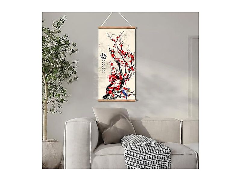 Plum Bossom Chrysanthemum Bamboo Orchid Wall Art Living Room Bedroom Chinese image number 3