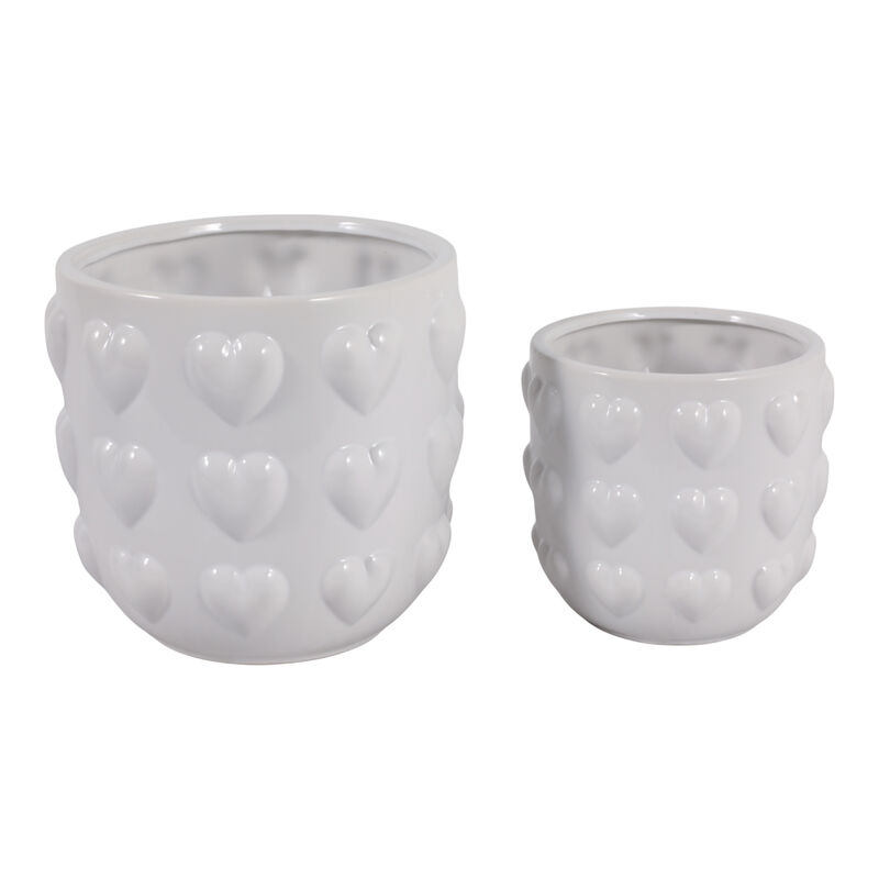 S/2 6/8" Hearts Planters image number 3