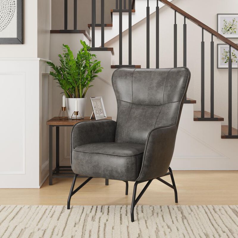 Wallace & Bay Graham Accent Chair, Badlands Charcoal