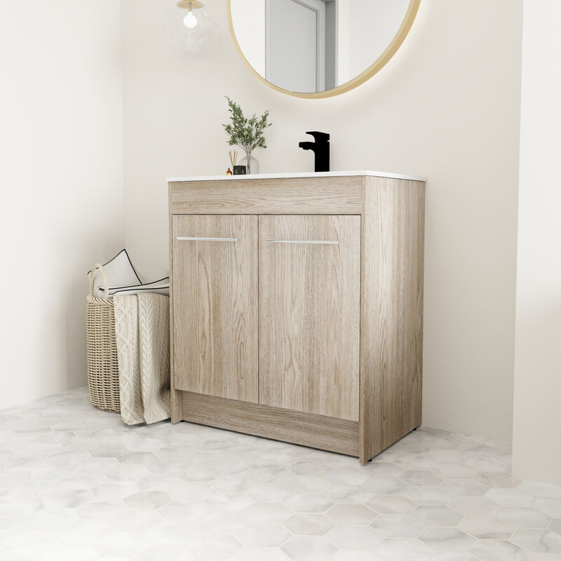30 Inch Freestanding Bathroom Vanity(KD-Packing)