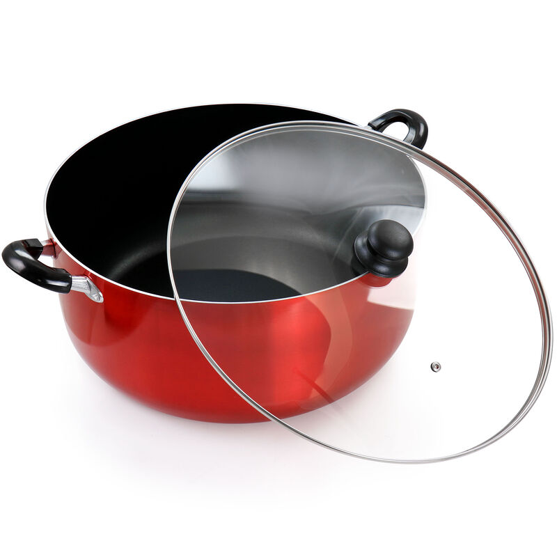 Better Chef for Professional Results 24 Quart Heavy Gauge Aluminum Dutch Oven in Red