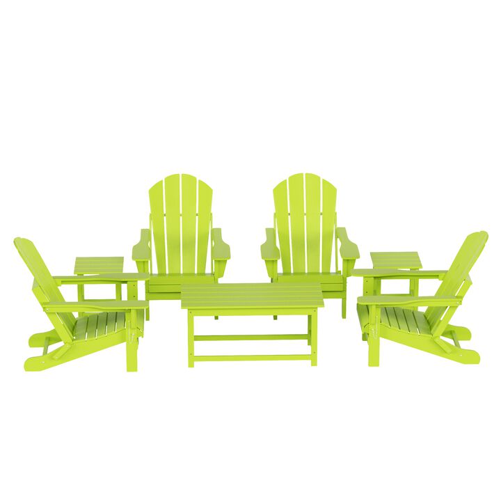 WestinTrends 7-Piece Outdoor Paio Adirondack Conversation Seating Set