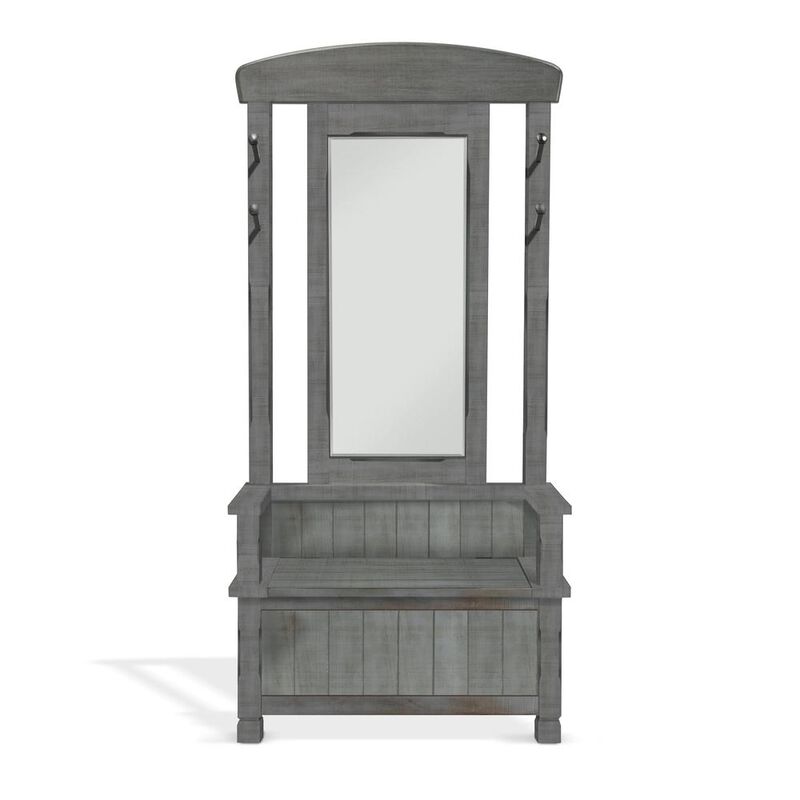 Sunny Designs 78 4-hook Farmhouse Wood Hall Tree