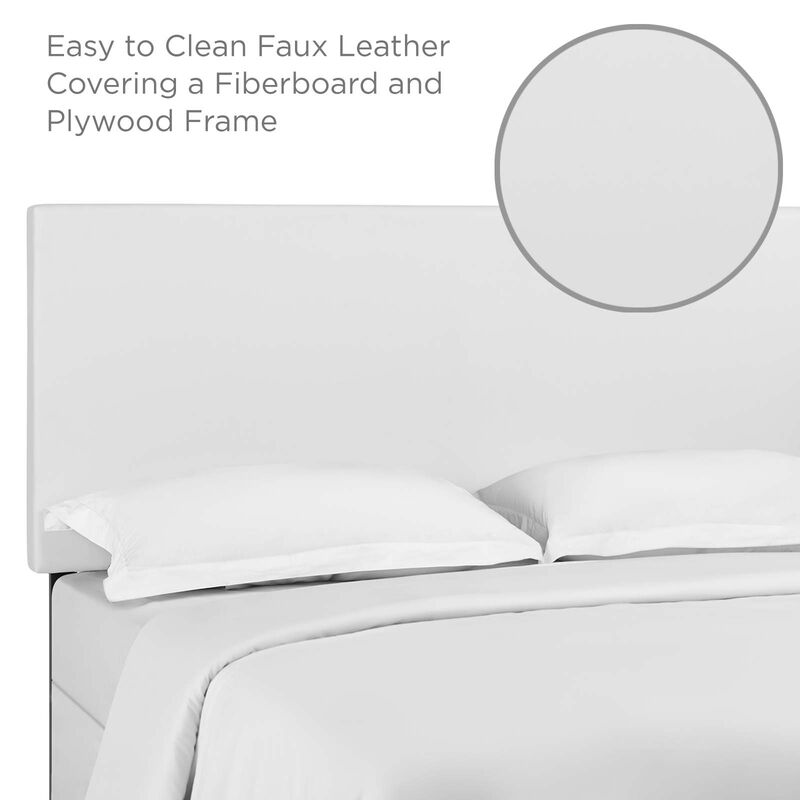 Modway - Taylor Full / Queen Upholstered Faux Leather Headboard White