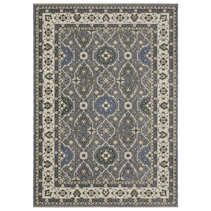 HomeRoots Oriental Area Rug With Fringe