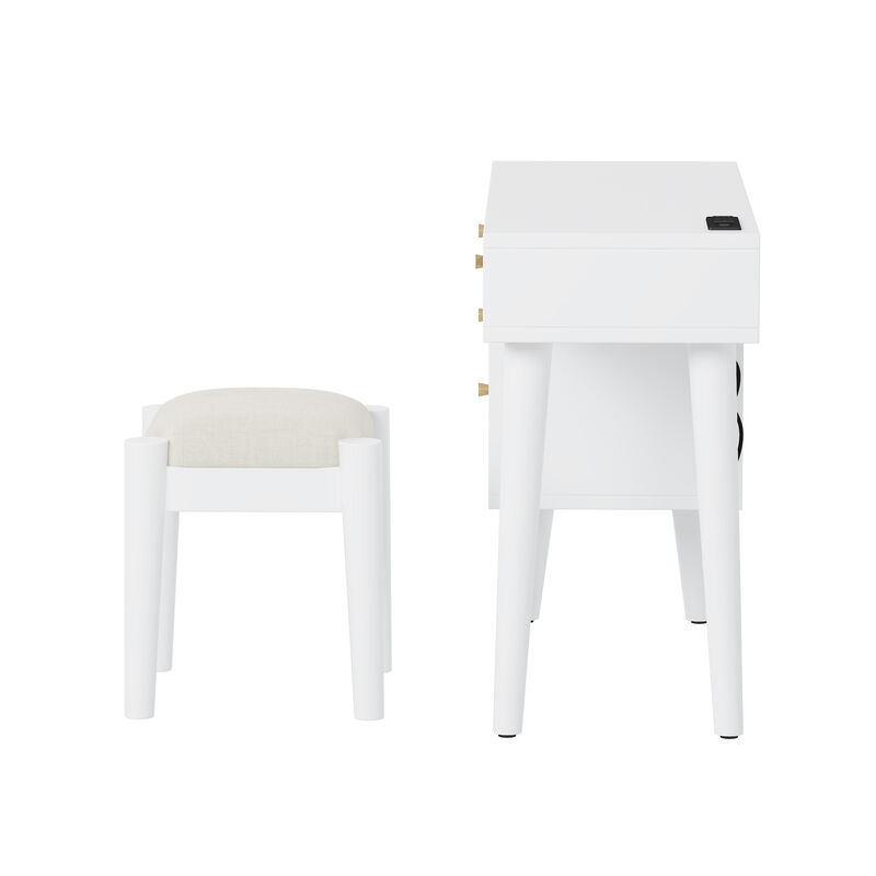 Merax Retro Bohemian Style Makeup Vanity Set