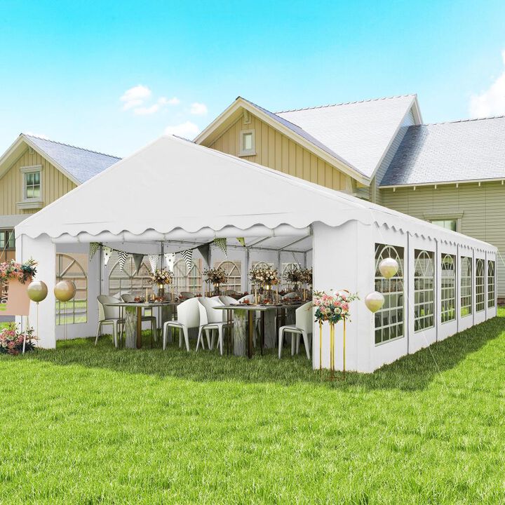 Hivvago 20x40 Event Canopy Tent with 12 Windows