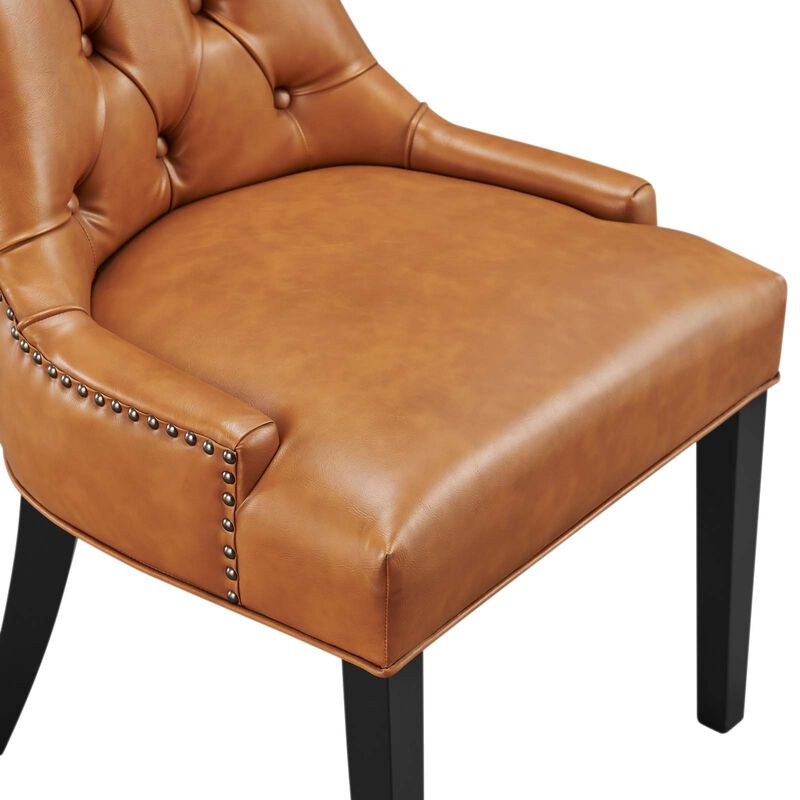 Regent Tufted Vegan Leather Dining Chair image number 1