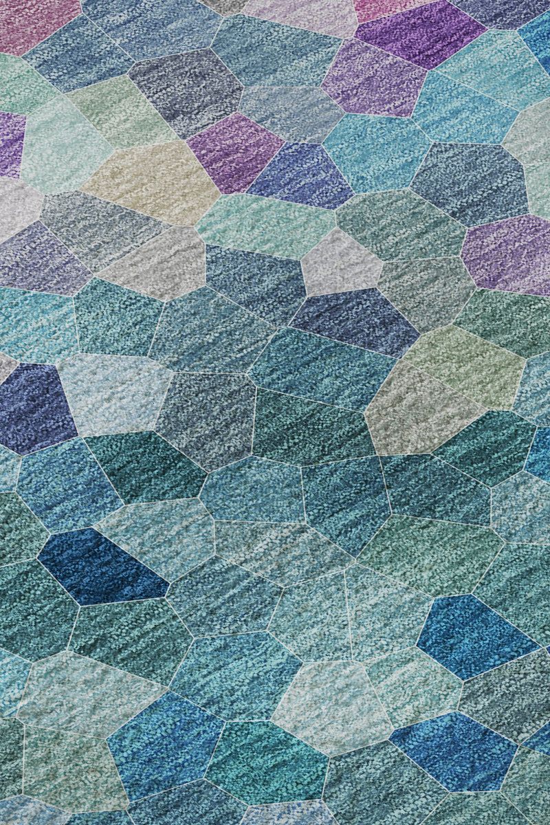 Kaleidoscope KL1 Turquoise 9' x 12' Rug image number 7